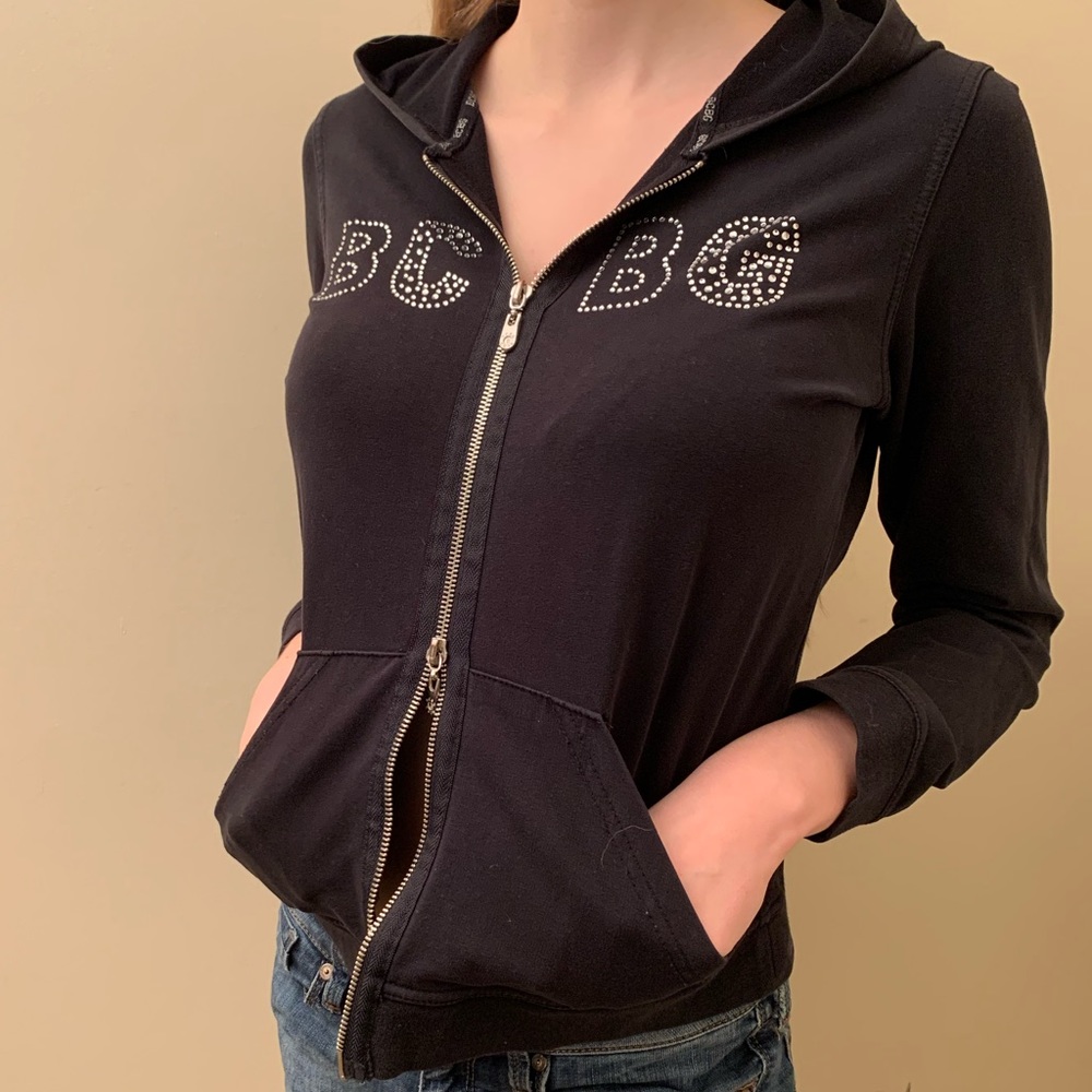 BCBG Rhinestone Hoodie